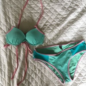 Turquoise bikini set